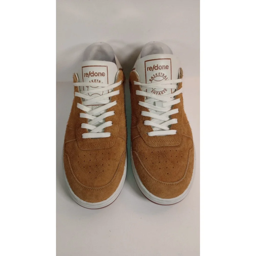 RE/DONE 80s Sustainable Basketball Color Block Brown Suede Sneaker W 8.5/9 Italy